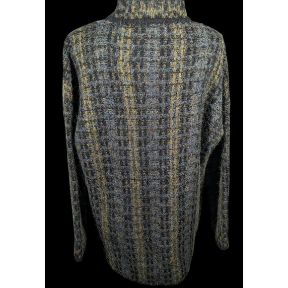 Vintage Lineamaglia Italian Alpaca Mohair Earth Tone Cardigan Size Large - Picture 2 of 9